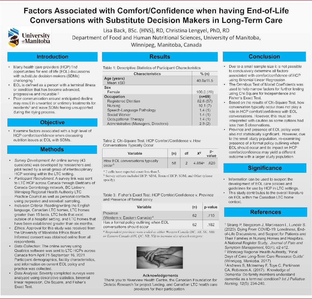 Research poster with the title "Relationship between disordered eating behaviours and body image in perimenopasual women"