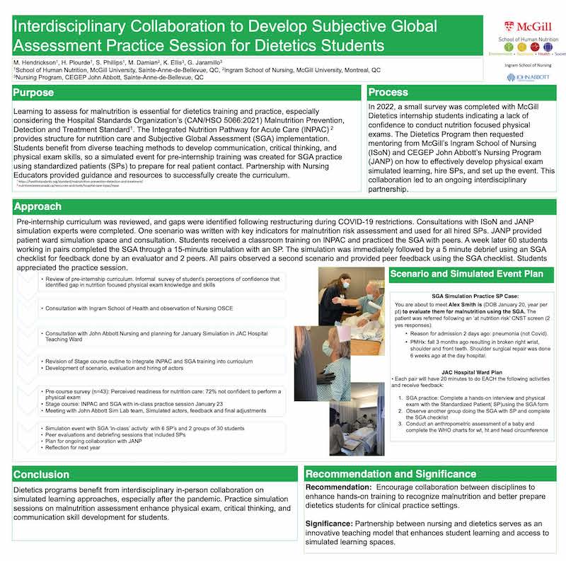 Research poster with the title "Relationship between disordered eating behaviours and body image in perimenopasual women"