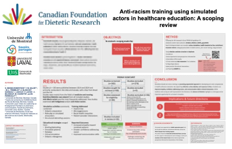 Research poster with the title "Relationship between disordered eating behaviours and body image in perimenopasual women"